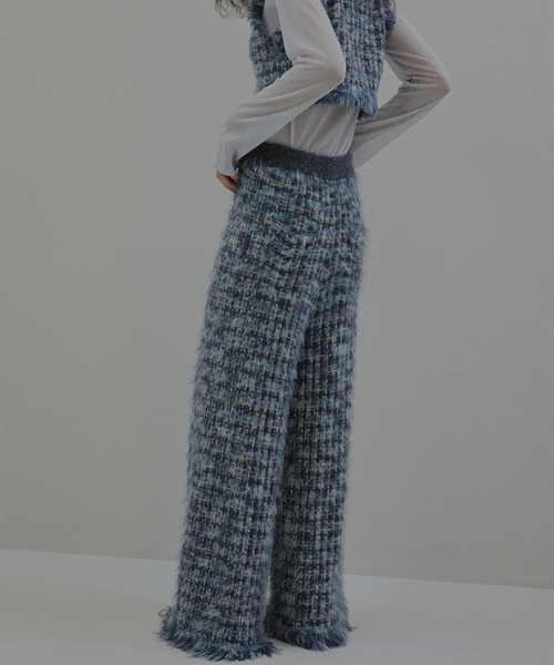 セール】TWEED FRINGE KNIT PANTS（その他パンツ）｜Ameri（アメリ）の