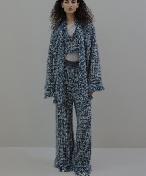セール】TWEED FRINGE KNIT PANTS（その他パンツ）｜Ameri（アメリ）の
