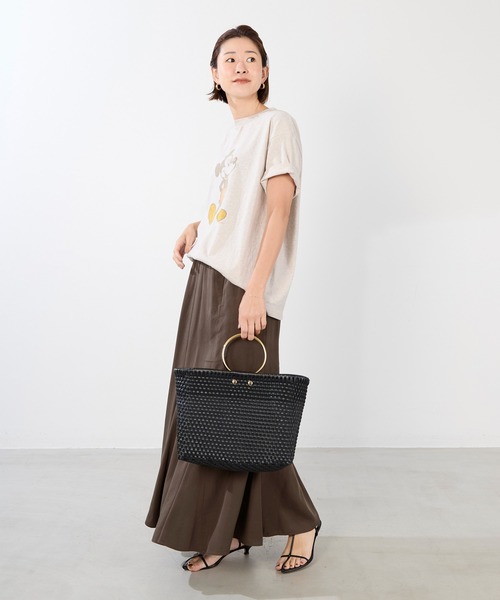 SANRAMI（サンラミ）の「SANRAMI 25SS別注メタルハンドルトート（かごバッグ・レディース・ブラック・FREE）」の10枚目の写真