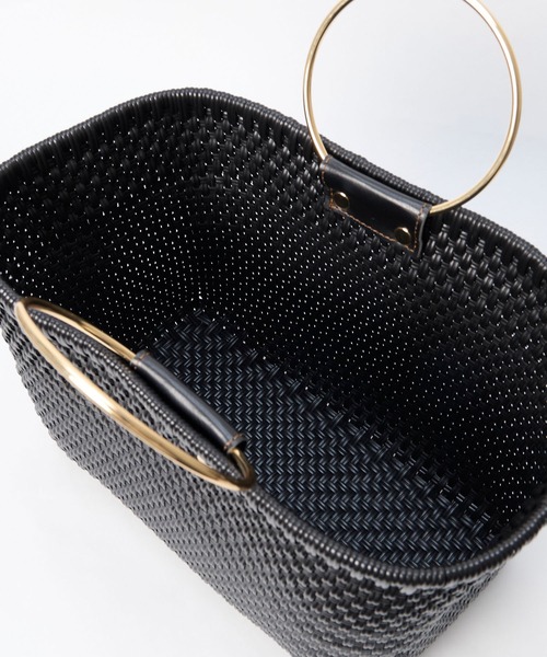 SANRAMI（サンラミ）の「SANRAMI 25SS別注メタルハンドルトート（かごバッグ・レディース・ブラック・FREE）」の12枚目の写真