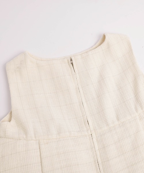 Lajour（ラジュール）の「【日本製】ツイード ラメ ペプラム トップス（Tシャツ/カットソー・レディース・オフホワイト/ブラック・フリー）」の21枚目の写真