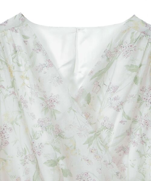 Areeam(アリーム)の「ボタニカルフラワーカシュクールワンピース(ワンピース・レディース・オフホワイト・FREE)」の7枚目の写真