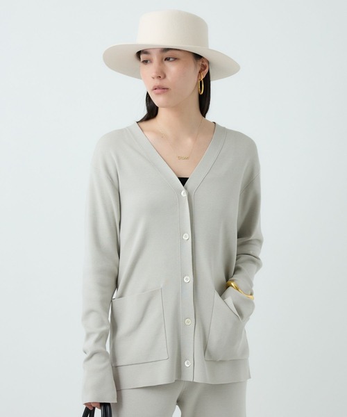 Chaos(カオス)の「Chaos(カオス)/シルクコンロアカーデ 【セットアップ可】(カーディガン/ボレロ・レディース・ブラック/ライトグレー/ダークブラウン系・FREE)」の2枚目の写真