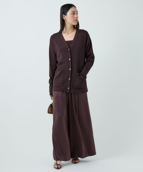 Chaos(カオス)の「Chaos(カオス)/シルクコンロアカーデ 【セットアップ可】(カーディガン/ボレロ・レディース・ブラック/ライトグレー/ダークブラウン系・FREE)」の9枚目の写真