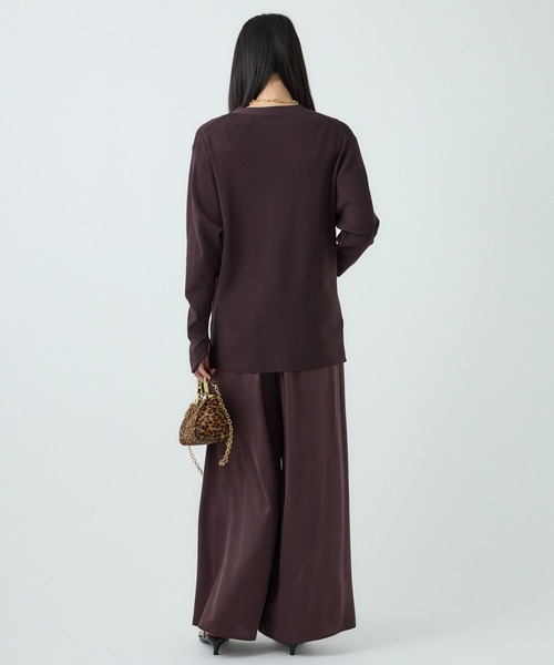 Chaos(カオス)の「Chaos(カオス)/シルクコンロアカーデ 【セットアップ可】(カーディガン/ボレロ・レディース・ブラック/ライトグレー/ダークブラウン系・FREE)」の6枚目の写真