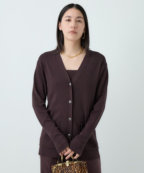 Chaos(カオス)の「Chaos(カオス)/シルクコンロアカーデ 【セットアップ可】(カーディガン/ボレロ・レディース・ブラック/ライトグレー/ダークブラウン系・FREE)」の5枚目の写真