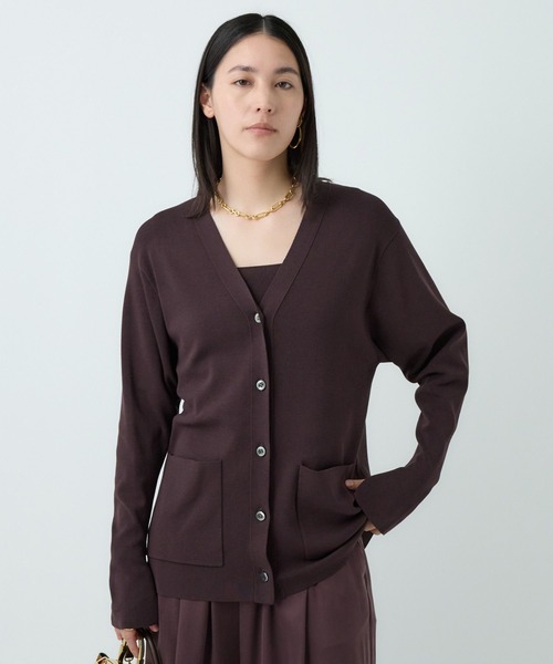 Chaos(カオス)の「Chaos(カオス)/シルクコンロアカーデ 【セットアップ可】(カーディガン/ボレロ・レディース・ブラック/ライトグレー/ダークブラウン系・FREE)」の4枚目の写真