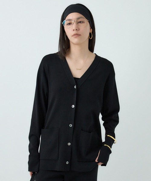 Chaos(カオス)の「Chaos(カオス)/シルクコンロアカーデ 【セットアップ可】(カーディガン/ボレロ・レディース・ブラック/ライトグレー/ダークブラウン系・FREE)」の11枚目の写真