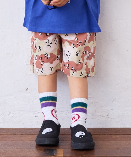 Life Support Products(ライフサポートプロダクツ)の「総柄ショーツ(その他パンツ・キッズ・オフホワイト/ブルー/ブラック/アイボリー/ドット/ネイビー/ストライプ/カモフラージュ/チェック/ピンク・100/110/120/130/140/150/80/90/95)」の7枚目の写真