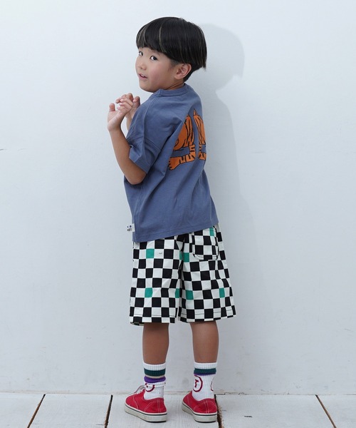 Life Support Products(ライフサポートプロダクツ)の「総柄ショーツ(その他パンツ・キッズ・オフホワイト/ブルー/ブラック/アイボリー/ドット/ネイビー/ストライプ/カモフラージュ/チェック/ピンク・100/110/120/130/140/150/80/90/95)」の13枚目の写真