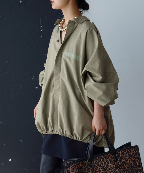 journal standard L'essage（ジャーナルスタンダードレサージュ）の「《追加》《別注》【ILL ONE EIGHTY/イル ワンエイティ】SLEEPING SMOCK：ブルゾン（その他アウター・レディース・ブラック/カーキ・FREE）」の18枚目の写真