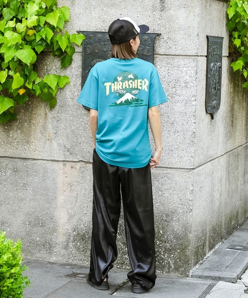 THRASHER（スラッシャー）の「FUJI-25 S/S T-SHIRTS/スラッシャー富士山ロゴバックプリント半袖Tシャツ（Tシャツ/カットソー・メンズ・ブラック/グリーン/ホワイト・LARGE/X-LARGE/MEDIUM）」の9枚目の写真