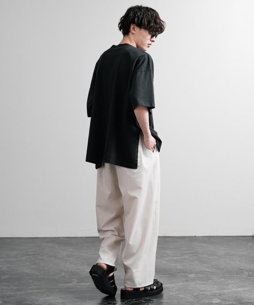 Audience（オーディエンス）の「Audience オーディエンス ピグメントUSAコットン16/-天竺8.45オンス胸ポケット付きサイドスリットボクシーAラインビッグTシャツ AUD6626（Tシャツ/カットソー・メンズ・ネイビー/オリーブ/グレー/スミクロ/ブラック・M/L）」の8枚目の写真