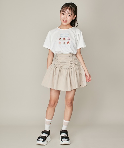 JENNI love（ジェニィラブ）の「【ひんやり素材・UVカット】接触冷感スイーツプリントT（Tシャツ/カットソー・キッズ・チャコールグレー/ピンク/オフホワイト・140cm/130cm/160cm/150cm）」の5枚目の写真