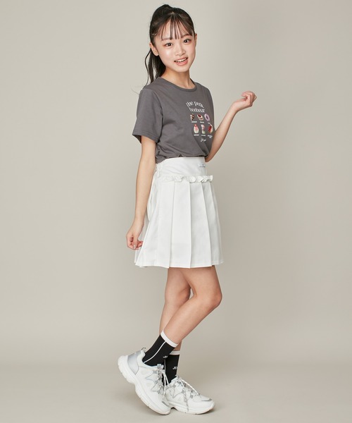 JENNI love（ジェニィラブ）の「【ひんやり素材・UVカット】接触冷感スイーツプリントT（Tシャツ/カットソー・キッズ・チャコールグレー/ピンク/オフホワイト・140cm/130cm/160cm/150cm）」の7枚目の写真