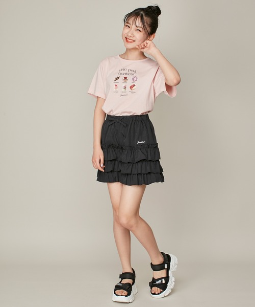 JENNI love（ジェニィラブ）の「【ひんやり素材・UVカット】接触冷感スイーツプリントT（Tシャツ/カットソー・キッズ・チャコールグレー/ピンク/オフホワイト・140cm/130cm/160cm/150cm）」の9枚目の写真