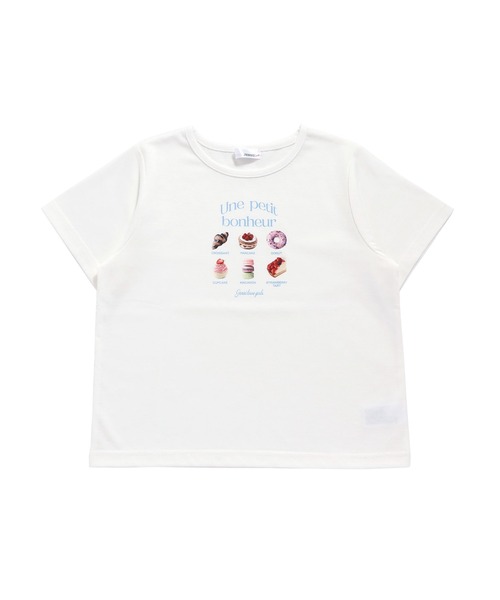 JENNI love（ジェニィラブ）の「【ひんやり素材・UVカット】接触冷感スイーツプリントT（Tシャツ/カットソー・キッズ・チャコールグレー/ピンク/オフホワイト・140cm/130cm/160cm/150cm）」の10枚目の写真