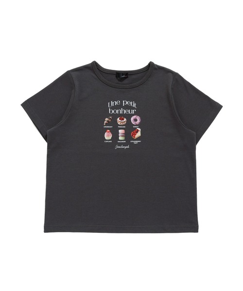 JENNI love（ジェニィラブ）の「【ひんやり素材・UVカット】接触冷感スイーツプリントT（Tシャツ/カットソー・キッズ・チャコールグレー/ピンク/オフホワイト・140cm/130cm/160cm/150cm）」の12枚目の写真