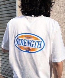 【MODISH GAZE】 STRENGTHオーバルロゴTシャツ 半袖