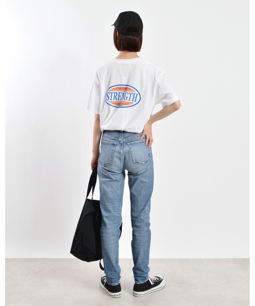MODISH GAZE(モディシュガゼ)の「【MODISH GAZE】 STRENGTHオーバルロゴTシャツ 半袖(Tシャツ/カットソー・メンズ・ブラック/オレンジ/ホワイト/ピンク・MEDIUM/LARGE/X-LARGE)」の17枚目の写真