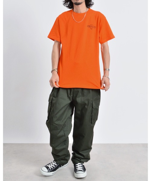 MODISH GAZE(モディシュガゼ)の「【MODISH GAZE】 STRENGTHオーバルロゴTシャツ 半袖(Tシャツ/カットソー・メンズ・ブラック/オレンジ/ホワイト/ピンク・MEDIUM/LARGE/X-LARGE)」の13枚目の写真
