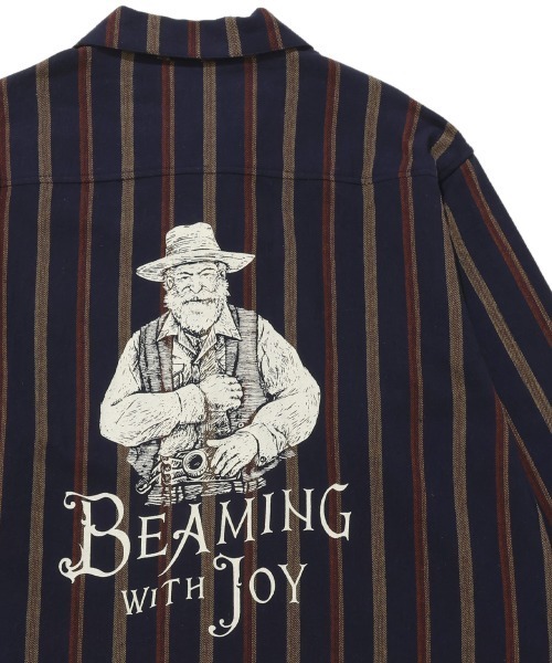 KRIFF MAYER(クリフメイヤー)の「ストライプフランネルシャツ(シャツ/ブラウス・メンズ・ダークブラウン/レンガ/ダークグリーン/ネイビー・MEDIUM/LARGE/X-LARGE)」の3枚目の写真