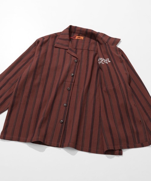 KRIFF MAYER(クリフメイヤー)の「ストライプフランネルシャツ(シャツ/ブラウス・メンズ・ダークブラウン/レンガ/ダークグリーン/ネイビー・MEDIUM/LARGE/X-LARGE)」の14枚目の写真