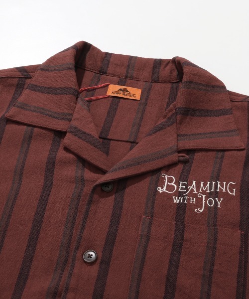 KRIFF MAYER(クリフメイヤー)の「ストライプフランネルシャツ(シャツ/ブラウス・メンズ・ダークブラウン/レンガ/ダークグリーン/ネイビー・MEDIUM/LARGE/X-LARGE)」の16枚目の写真