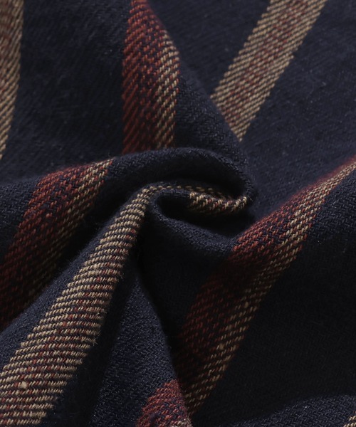 KRIFF MAYER(クリフメイヤー)の「ストライプフランネルシャツ(シャツ/ブラウス・メンズ・ダークブラウン/レンガ/ダークグリーン/ネイビー・MEDIUM/LARGE/X-LARGE)」の17枚目の写真