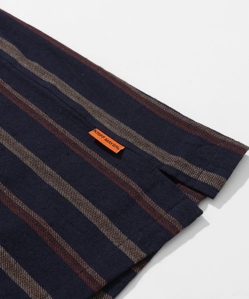 KRIFF MAYER(クリフメイヤー)の「ストライプフランネルシャツ(シャツ/ブラウス・メンズ・ダークブラウン/レンガ/ダークグリーン/ネイビー・MEDIUM/LARGE/X-LARGE)」の19枚目の写真