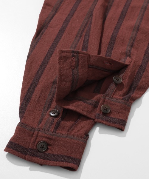 KRIFF MAYER(クリフメイヤー)の「ストライプフランネルシャツ(シャツ/ブラウス・メンズ・ダークブラウン/レンガ/ダークグリーン/ネイビー・MEDIUM/LARGE/X-LARGE)」の20枚目の写真