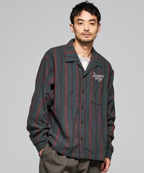 KRIFF MAYER(クリフメイヤー)の「ストライプフランネルシャツ(シャツ/ブラウス・メンズ・ダークブラウン/レンガ/ダークグリーン/ネイビー・MEDIUM/LARGE/X-LARGE)」の22枚目の写真