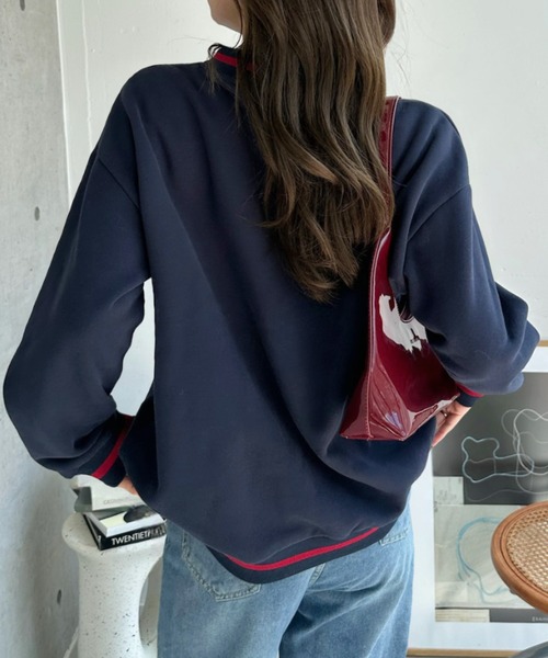 U.S. POLO ASSN.(ユーエスポロアッスン)の「【U.S. POLO ASSN】リブライン Vネック スウェット(スウェット・レディース・アイボリー/スミクロ/ネイビー・M/L)」の19枚目の写真