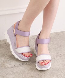 【SPORTS SANDAL COLLECTION】キルティングウェッジソールスポサン