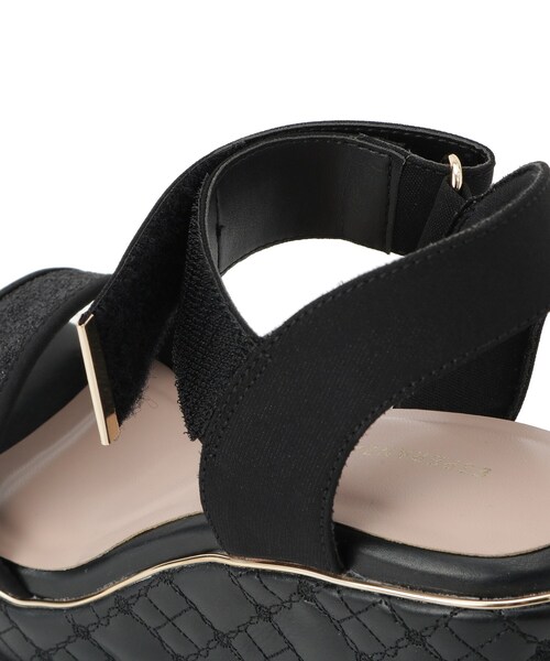 ESPERANZA(エスペランサ)の「キルティングウェッジソールスポサン(サンダル・レディース・アイボリー系8/ブラック系8・LL/S/M/L)」の9枚目の写真