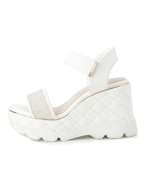 ESPERANZA(エスペランサ)の「キルティングウェッジソールスポサン(サンダル・レディース・アイボリー系8/ブラック系8・LL/S/M/L)」の16枚目の写真