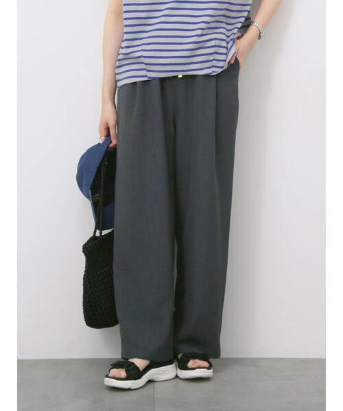 Samansa Mos2 blue（サマンサモスモスブルー）の「リネンタッチイージーパンツ（その他パンツ・レディース・オレンジ/カーキ/チャコールグレー・F）」の2枚目の写真