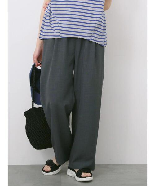 Samansa Mos2 blue（サマンサモスモスブルー）の「リネンタッチイージーパンツ（その他パンツ・レディース・オレンジ/カーキ/チャコールグレー・F）」の5枚目の写真