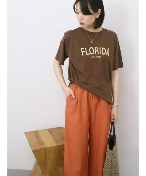 Samansa Mos2 blue（サマンサモスモスブルー）の「リネンタッチイージーパンツ（その他パンツ・レディース・オレンジ/カーキ/チャコールグレー・F）」の19枚目の写真