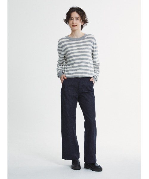 Barbour(バブアー)の「ワイドデニム"Japan Exclusive"(デニムパンツ・レディース・インディゴブルー/ホワイト・MEDIUM/SMALL)」の13枚目の写真