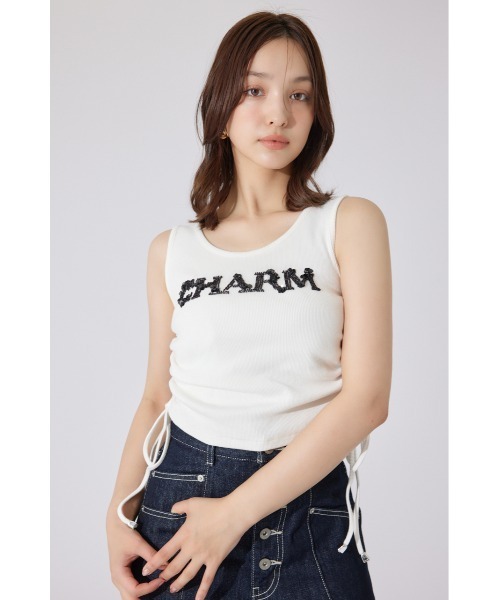 tシャツ ビジュードロストタンクトップス 夏服 ノースリーブトップス レディース ビジュードロストタンクトップス 夏服 ノースリーブトップス（T