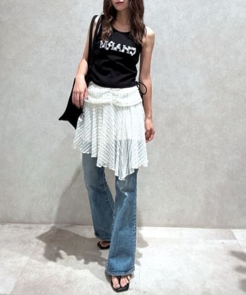 tシャツ ビジュードロストタンクトップス 夏服 ノースリーブトップス レディース ビジュードロストタンクトップス 夏服 ノースリーブトップス（T