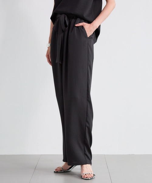 BARNYARDSTORM(バンヤードストーム)の「BARNYARDSTORM / セミテーパードトロミパンツ<セットアップ対応>(その他パンツ・レディース・レオパード/ブラック・M/S)」の4枚目の写真