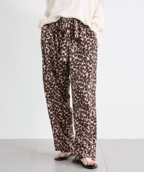 BARNYARDSTORM(バンヤードストーム)の「BARNYARDSTORM / セミテーパードトロミパンツ<セットアップ対応>(その他パンツ・レディース・レオパード/ブラック・M/S)」の10枚目の写真