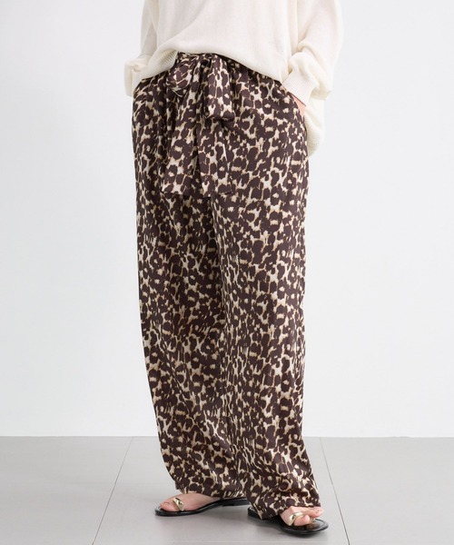 BARNYARDSTORM(バンヤードストーム)の「BARNYARDSTORM / セミテーパードトロミパンツ<セットアップ対応>(その他パンツ・レディース・レオパード/ブラック・M/S)」の11枚目の写真
