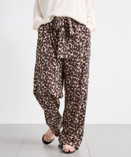 BARNYARDSTORM(バンヤードストーム)の「BARNYARDSTORM / セミテーパードトロミパンツ<セットアップ対応>(その他パンツ・レディース・レオパード/ブラック・M/S)」の12枚目の写真