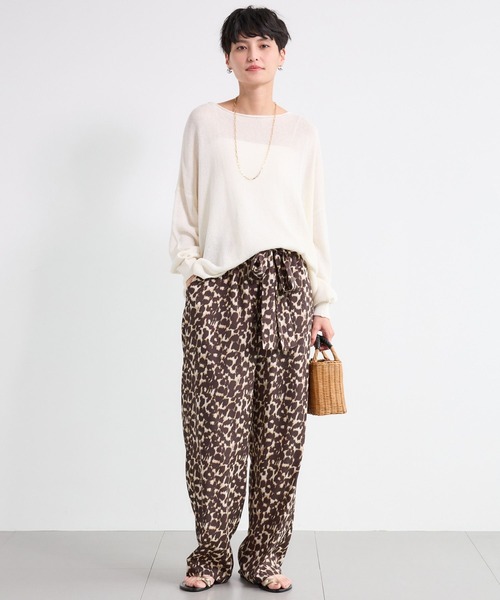 BARNYARDSTORM(バンヤードストーム)の「BARNYARDSTORM / セミテーパードトロミパンツ<セットアップ対応>(その他パンツ・レディース・レオパード/ブラック・M/S)」の13枚目の写真