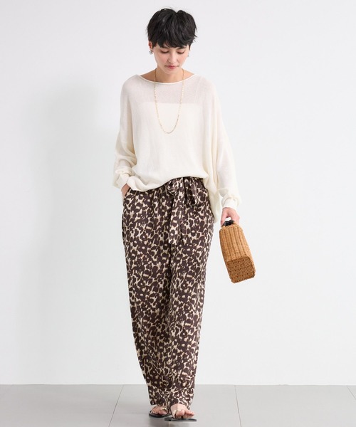 BARNYARDSTORM(バンヤードストーム)の「BARNYARDSTORM / セミテーパードトロミパンツ<セットアップ対応>(その他パンツ・レディース・レオパード/ブラック・M/S)」の14枚目の写真