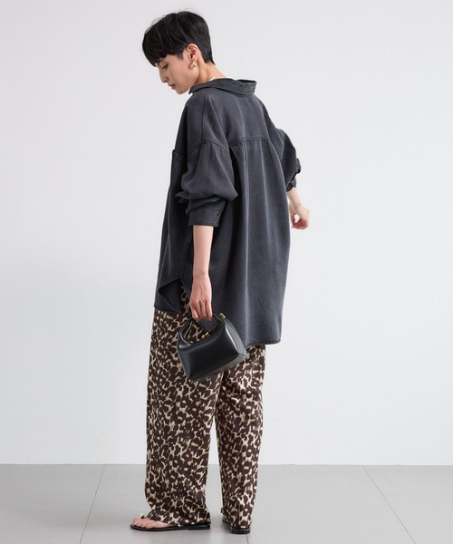 BARNYARDSTORM(バンヤードストーム)の「BARNYARDSTORM / セミテーパードトロミパンツ<セットアップ対応>(その他パンツ・レディース・レオパード/ブラック・M/S)」の18枚目の写真