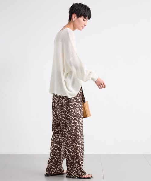 BARNYARDSTORM(バンヤードストーム)の「BARNYARDSTORM / セミテーパードトロミパンツ<セットアップ対応>(その他パンツ・レディース・レオパード/ブラック・M/S)」の22枚目の写真